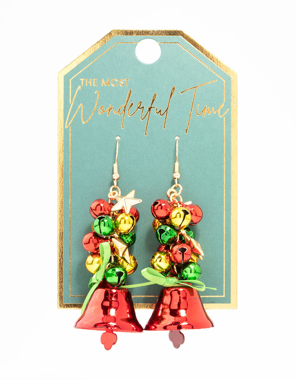 Jingle Bells Gold Drop Earrings
