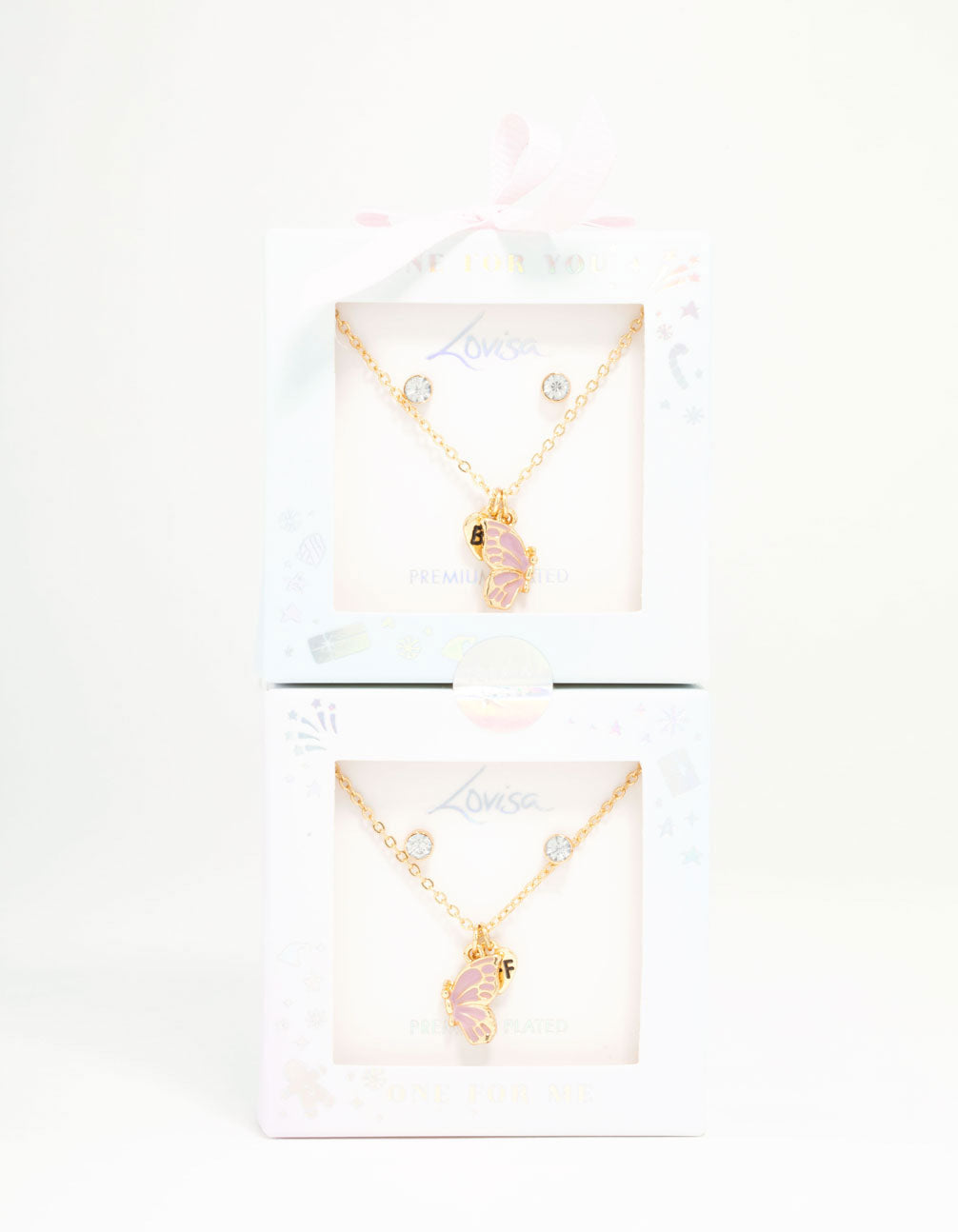Kids Gold Butterfly Jewellery Set