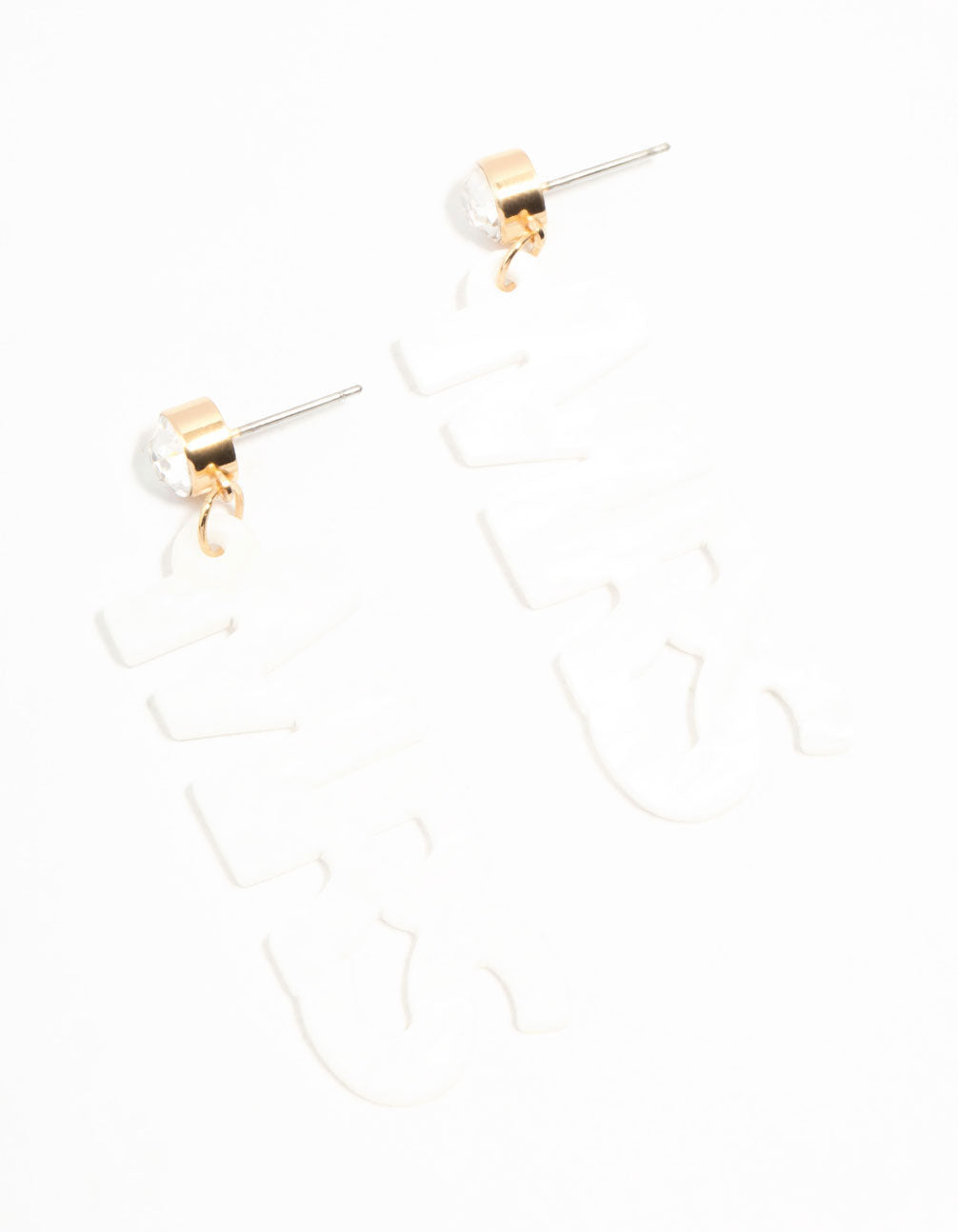 Mrs. Acrylic Bridal Drop Earrings