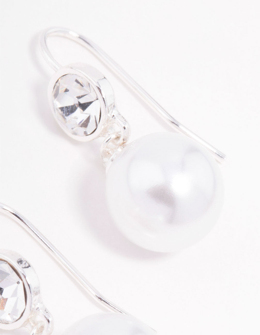 Silver Pearl & Czech Bohemia Crystal Drop Earrings