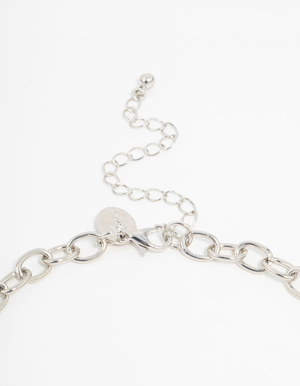 Silver Heart & Cross Charm Necklace
