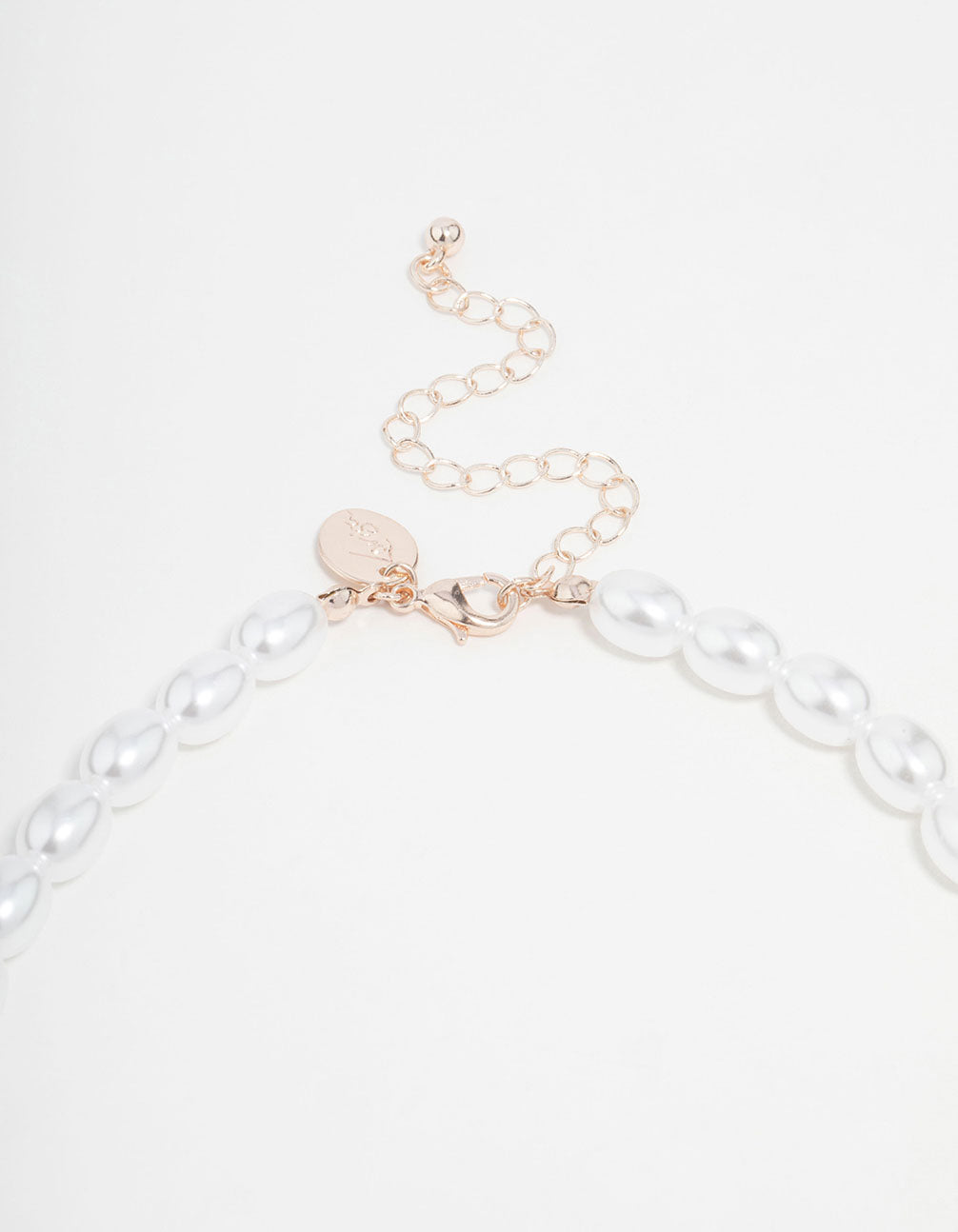 Rose Gold Pearl Heart Pendant Necklace