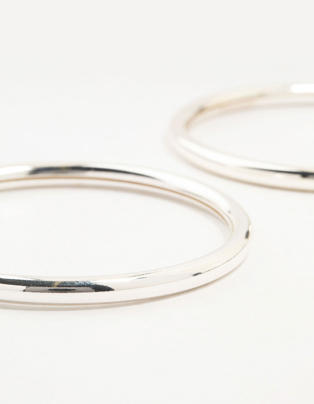 Silver Smooth Bangles 2-Pack