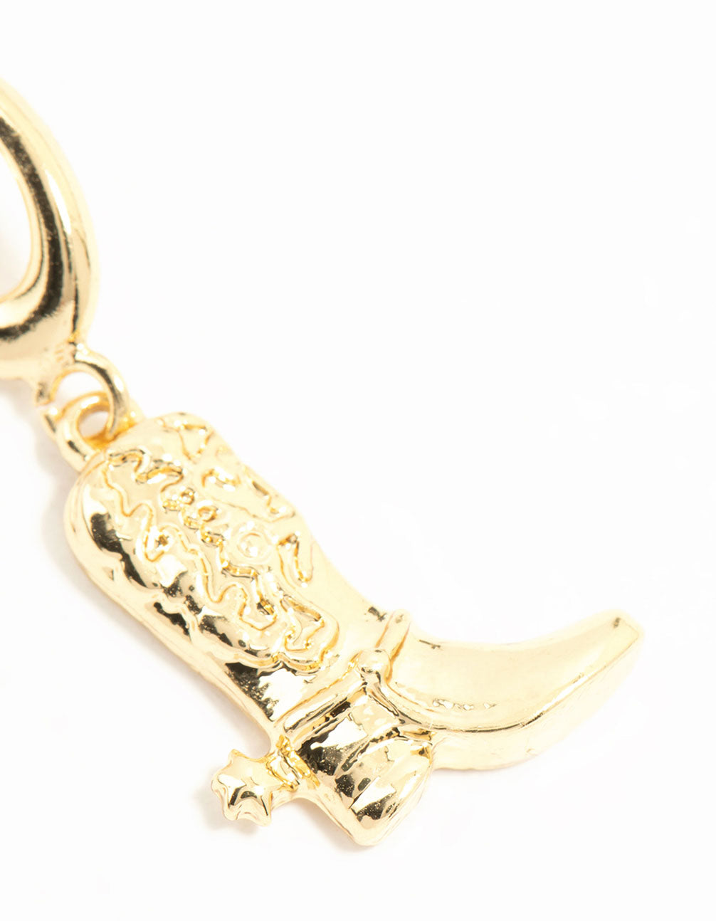 Gold Plated Cowboy Boot Charm