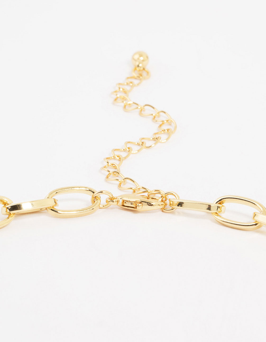 Gold Plated Heart Pendant Charm Necklace
