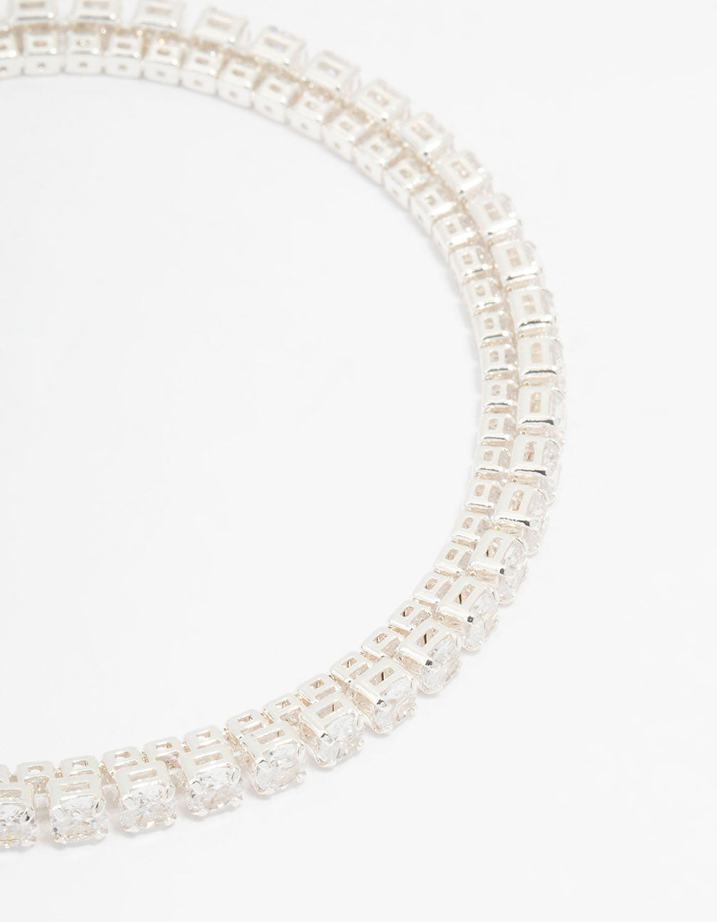 Silver Plated Cubic Zirconia Tennis Bracelet