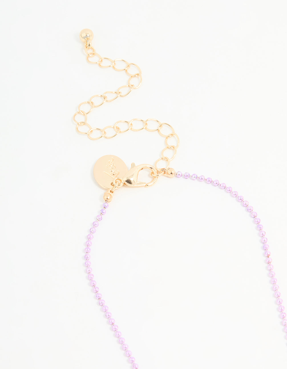 Kids Multicoloured Coted Metal Tassel Broken Heart BFF Necklace Set
