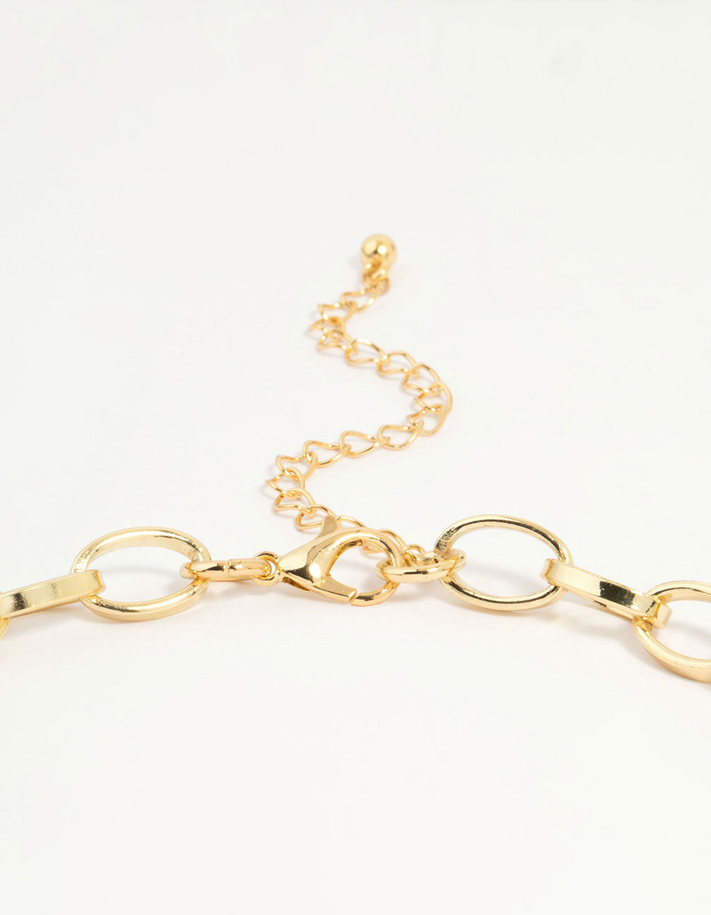 Gold Plated Station Knot & Chain Necklace
