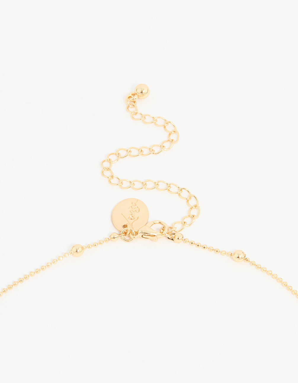 Gold Plated Stone Cross Pendant Necklace