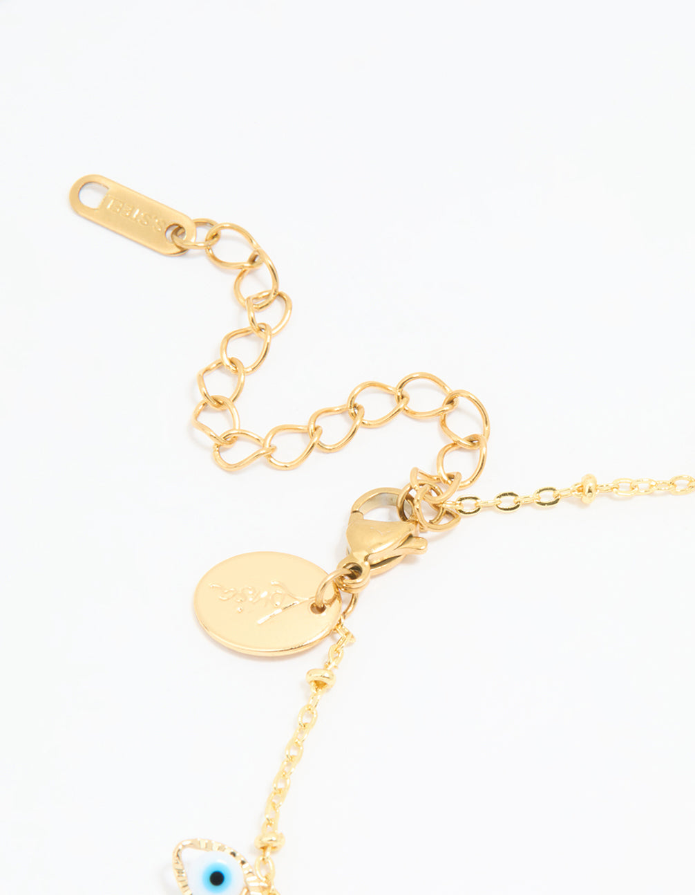 Waterproof Gold Plated Stainless Steel Evil Eye Anklet