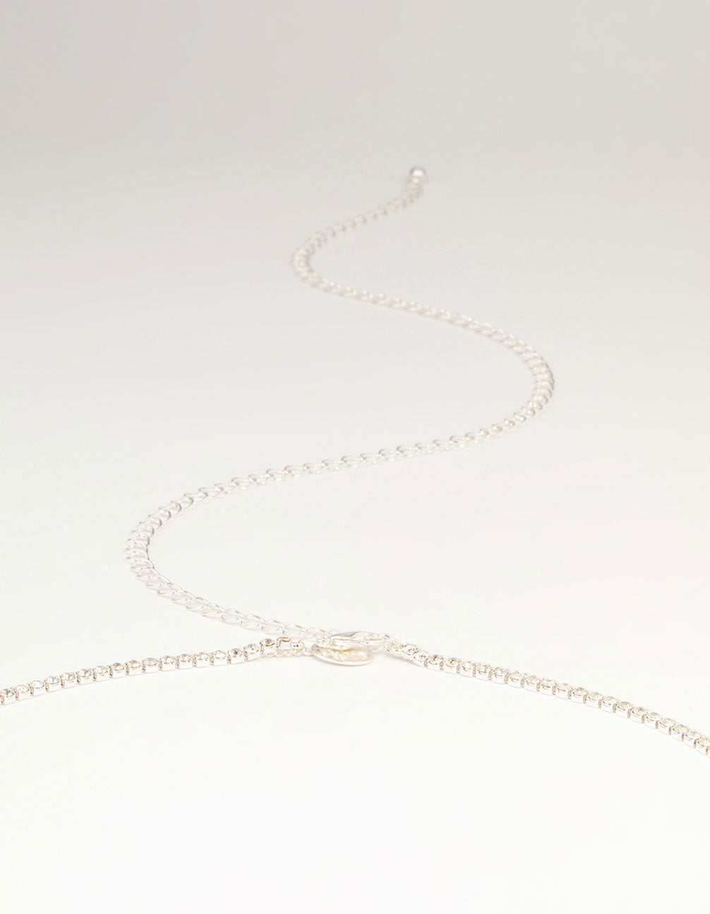 Silver Diamante Cupchain Waist Chain