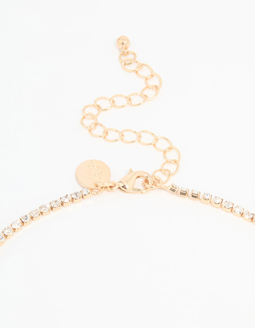 Rose Gold Diamante Necklace & Earrings Set