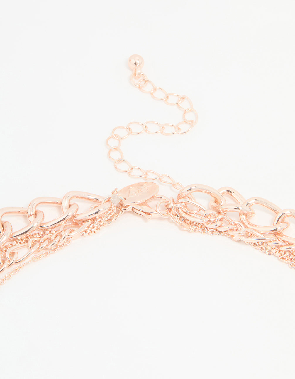 Rose Gold Cross & Butterfly Layered Necklace