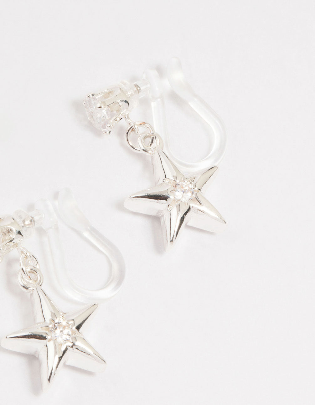 Silver Cubic Zirconia Celestial Ear Cuffs 4-Pack