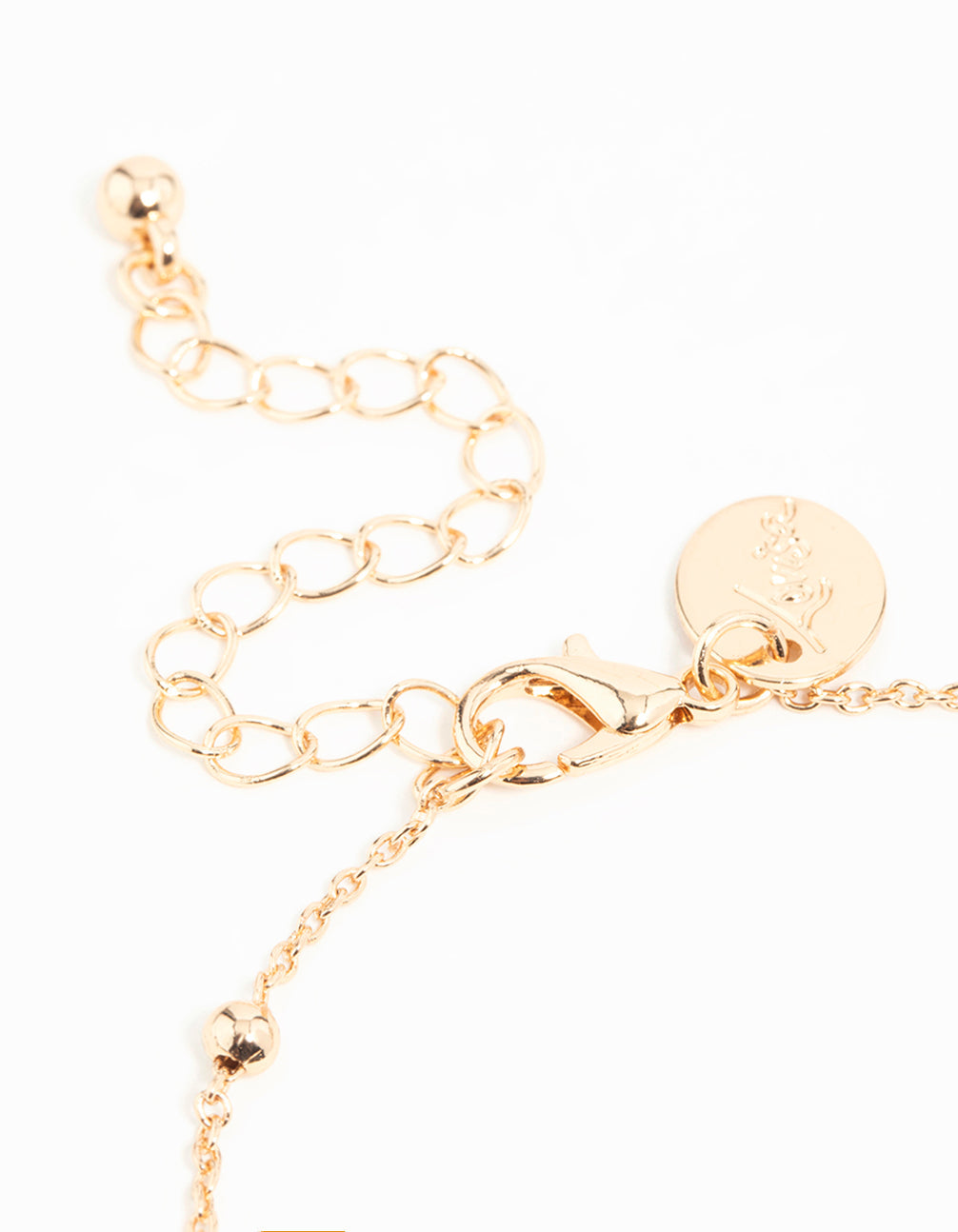 Gold Diamante Flower Bracelets 4-Pack