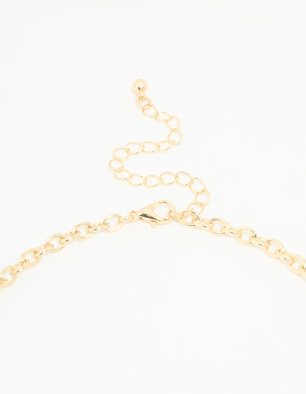 Gold Plated Cross & Mixed Charm Necklace