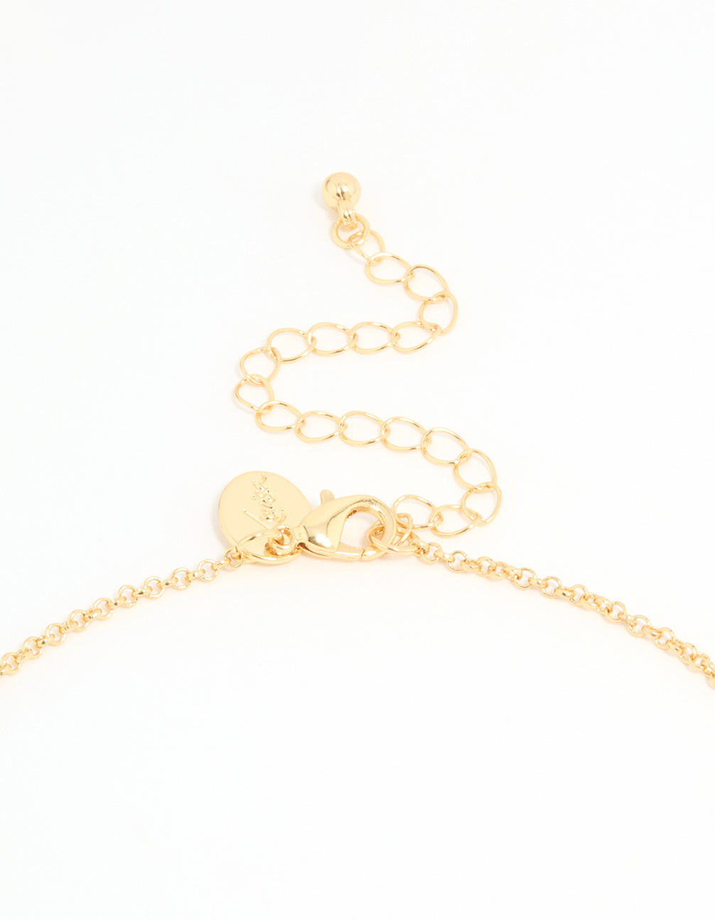 Gold Plated Bubble J & Heart Charm Necklace