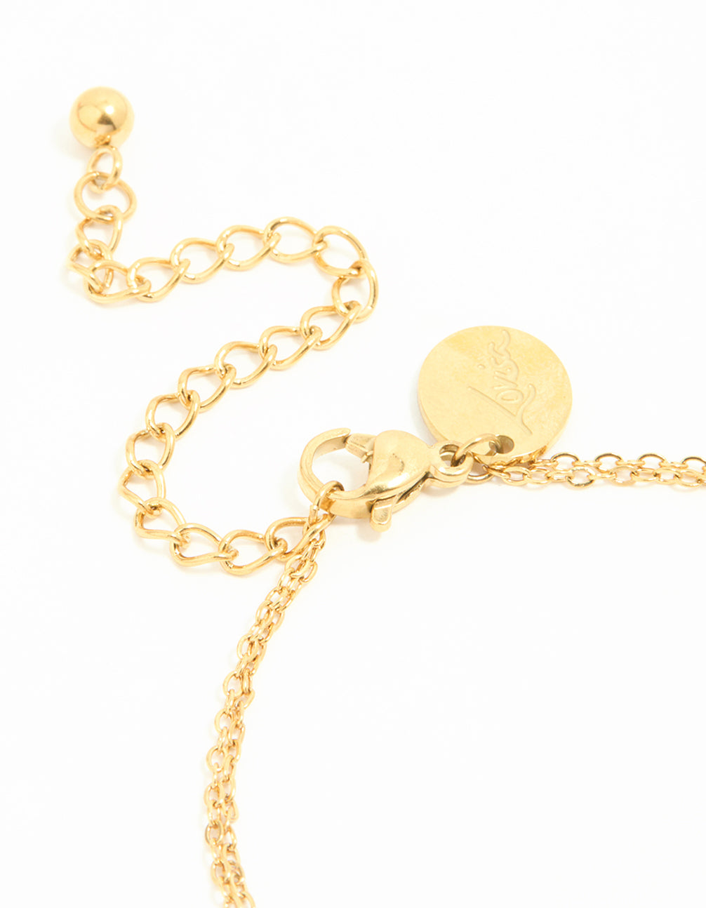 Waterproof Gold Plated Stainless Steel Hollow Flower Layered Bracelet