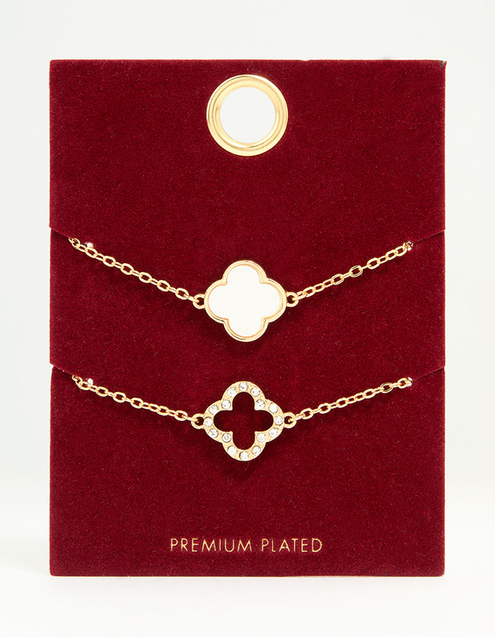 Gold Plated Flower Bracelets 2-Pack