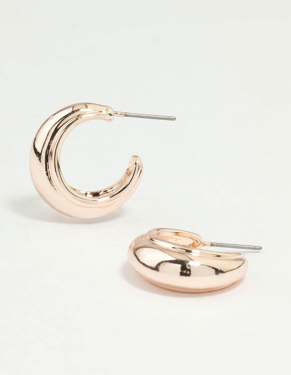 Rose Gold Bubble Hoop Earrings