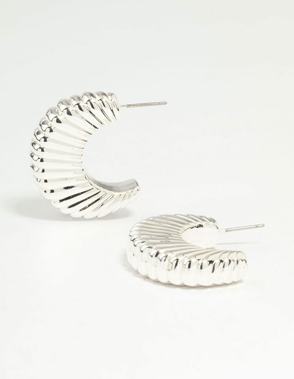 Silver Ridge Hoop Earrings