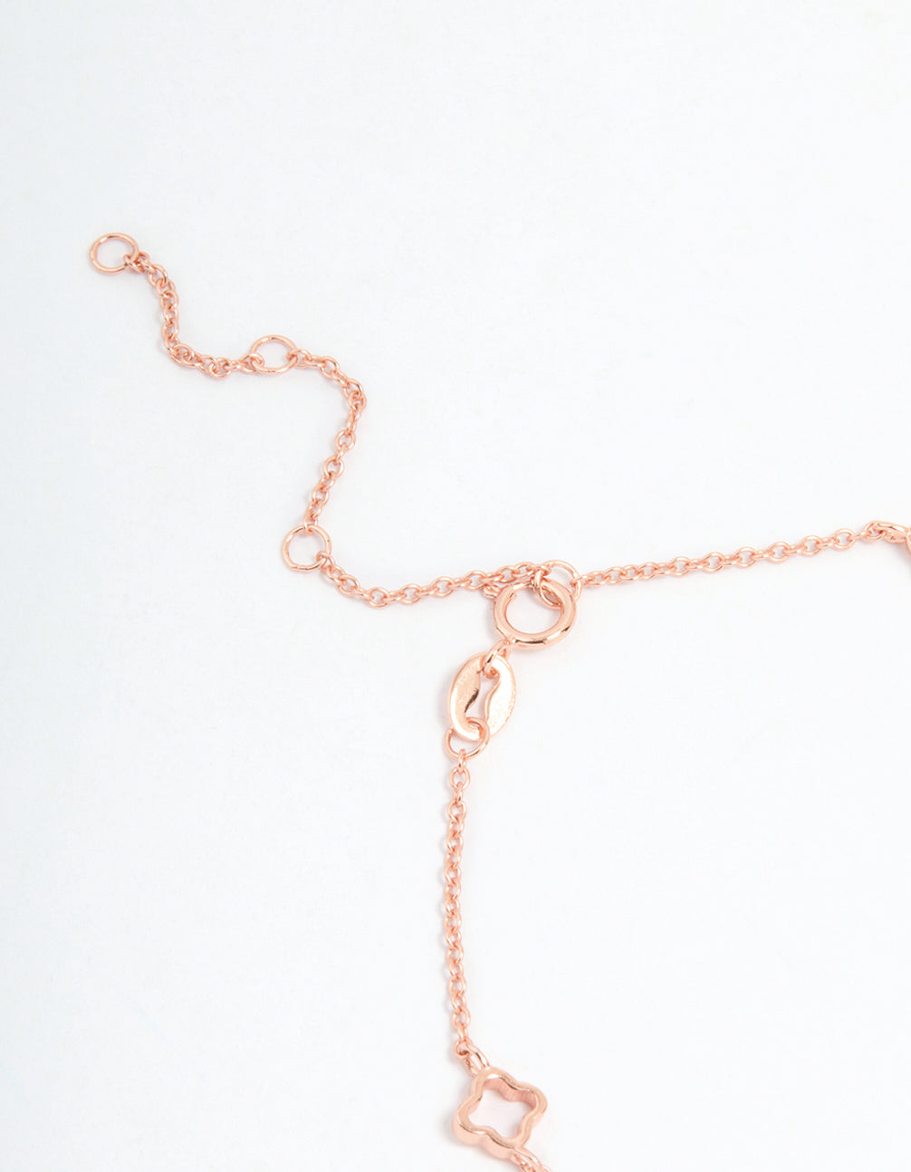 Rose Gold Plated Sterling Silver Flower Statement Bracelet
