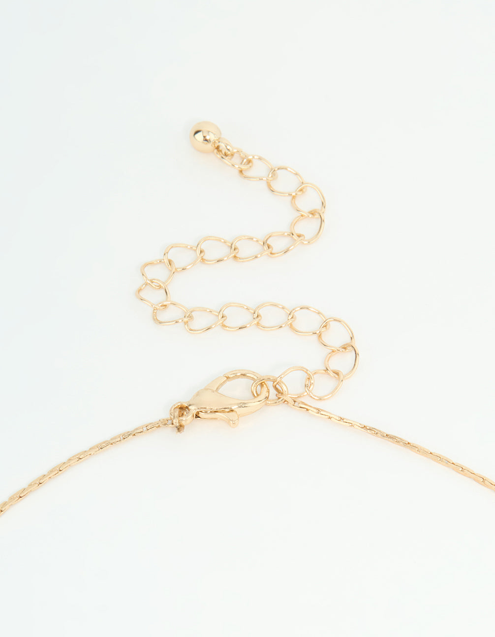 Gold Organic Beaded Long Necklace