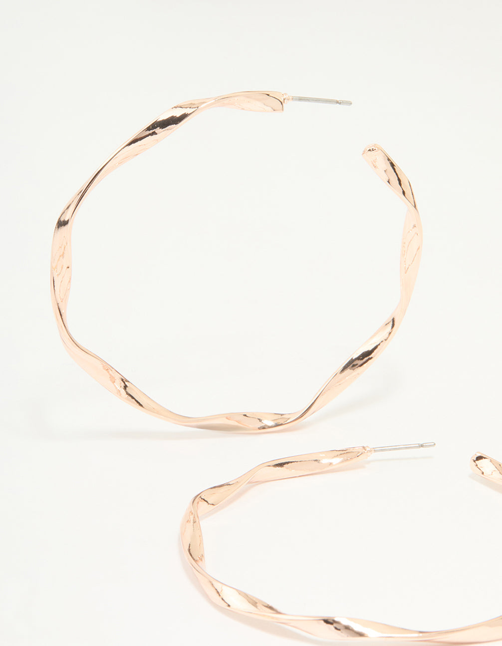 Mixed Metal Twisted Large Hoop Earrings 3-Pack