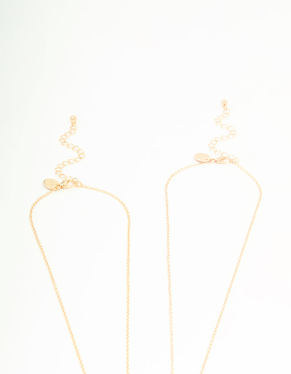 Gold Pink Diamante & Bow Necklaces 2-Pack
