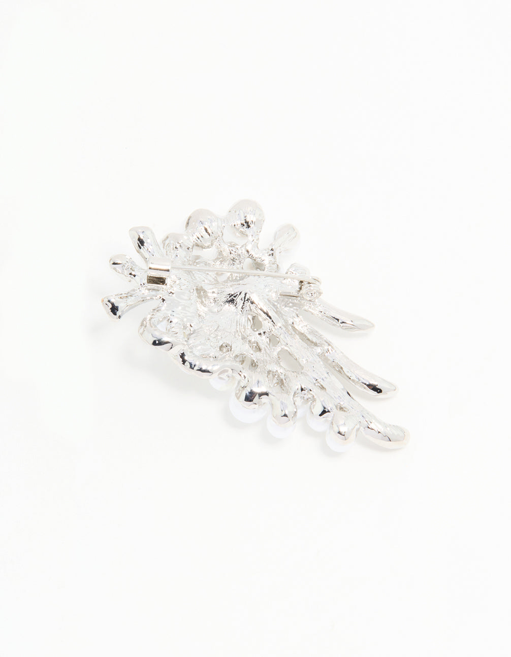 Silver Pearl Bouquet Brooch