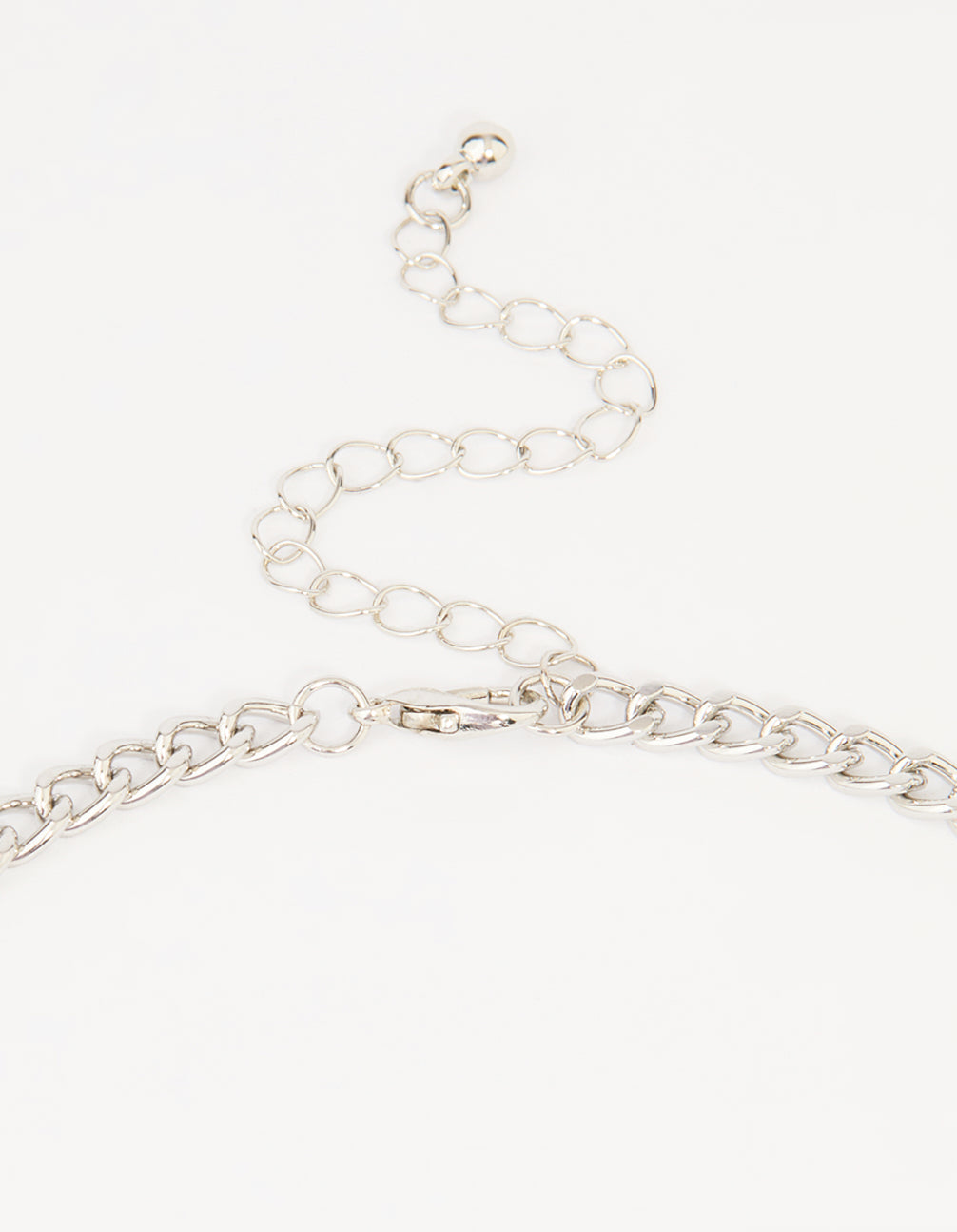 Silver Chain Fringe Necklace
