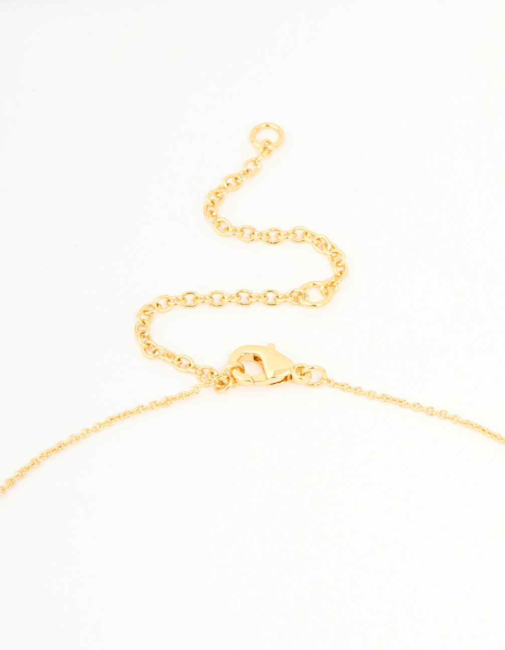 Gold Plated Brass Mini Bubble Letter J Necklace