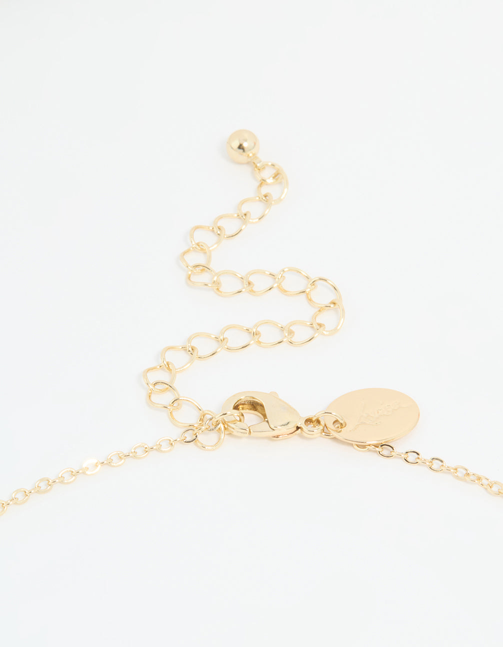 Gold Plated Brass Cubic Zirconia Rondell Necklace
