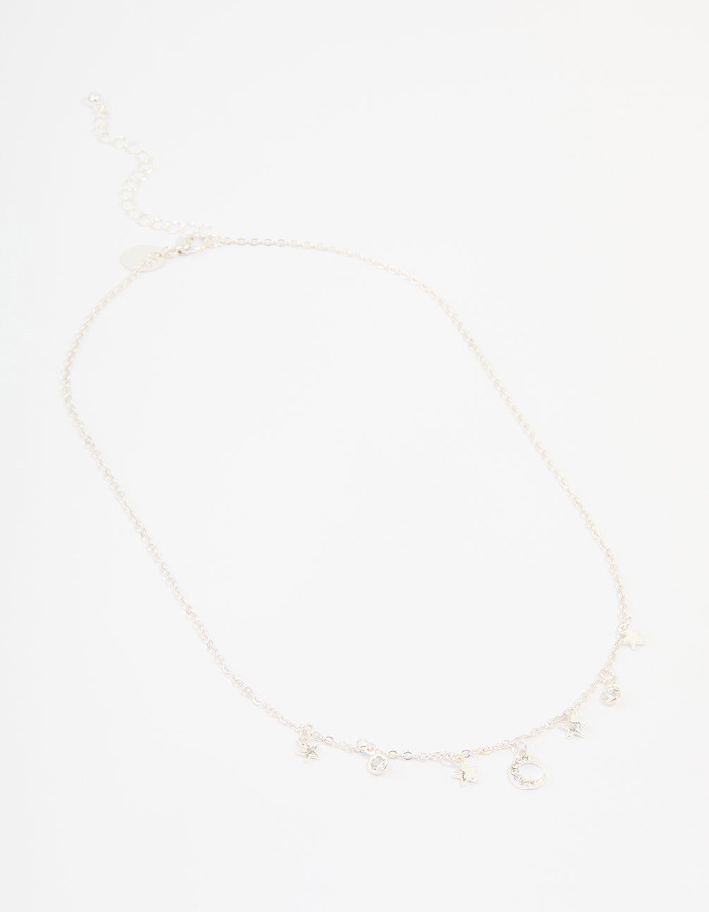 Silver Diamante Celestial Charm Necklace