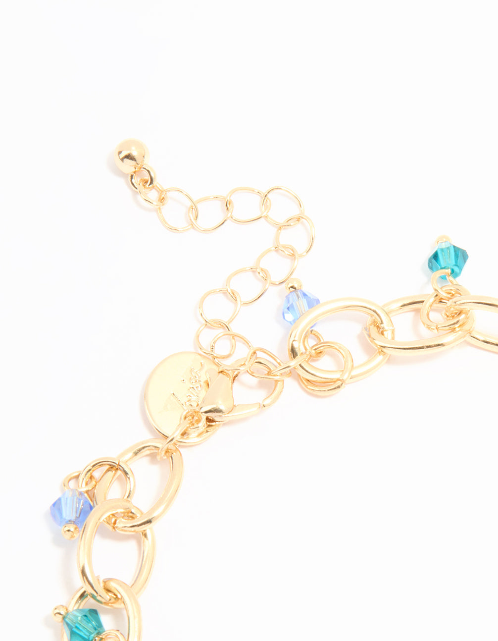 Gold Beaded Sea Charm Anklet