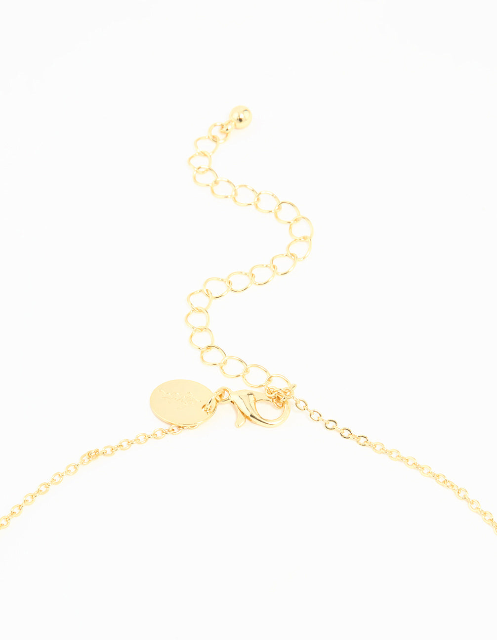 Gold Plated Cubic Zirconia Fine Chain Drop Y-Necklace