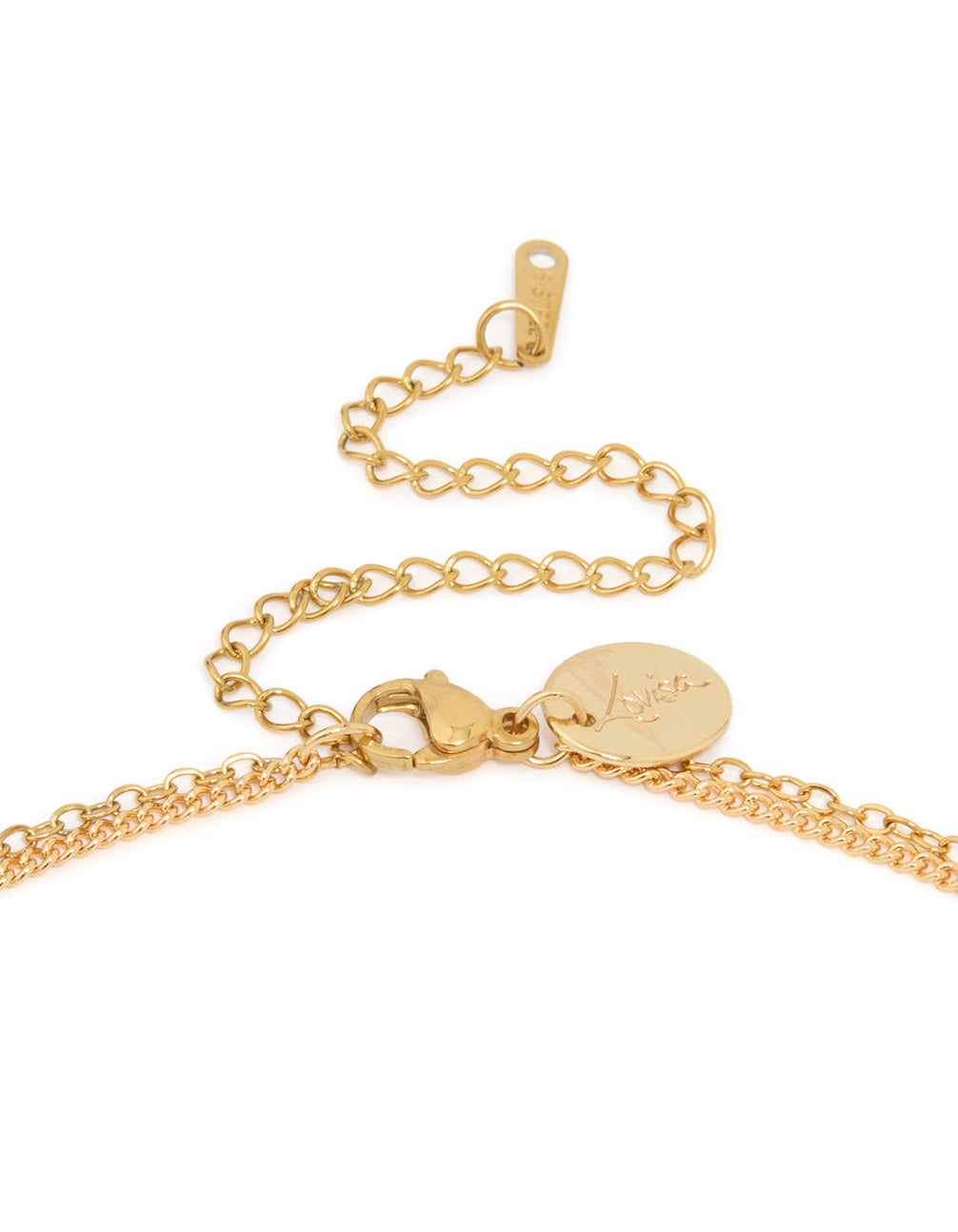 Waterproof Gold Plated Stainless Steel Pearl Dainty Layered Necklace