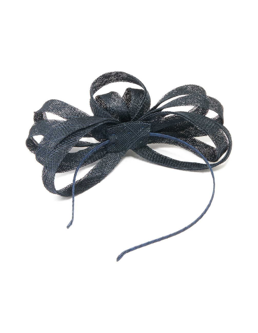 Navy Sinamay Loop Fascinator