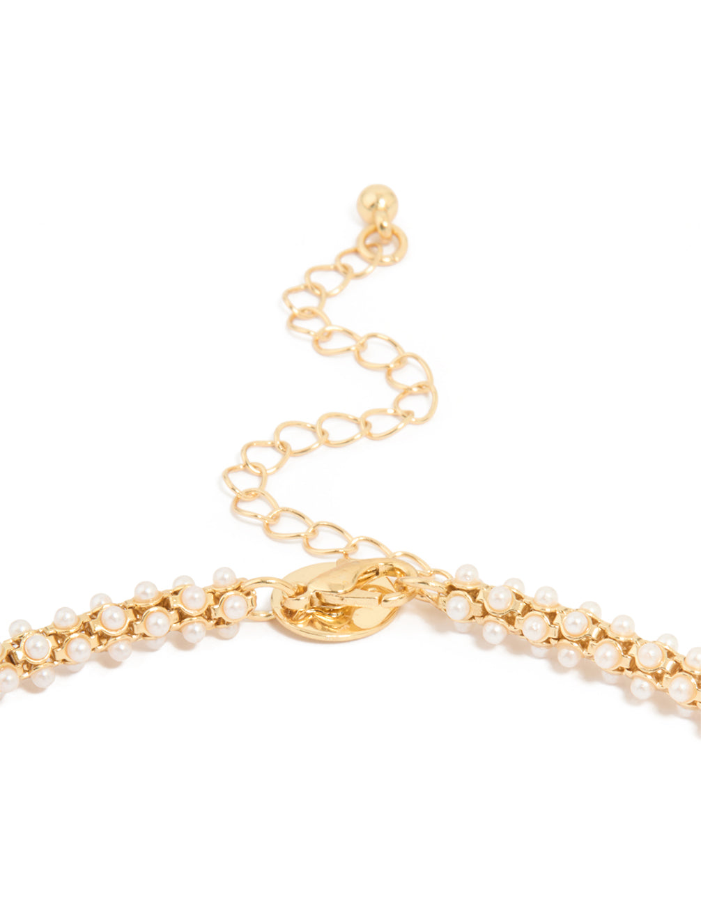 Gold Plated Pearl Station Necklace