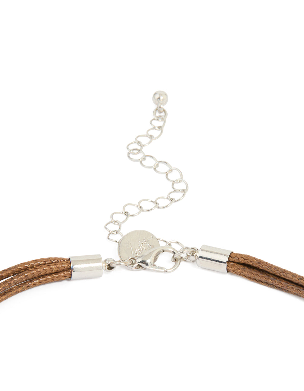 Silver Cord Abstract Star Necklace