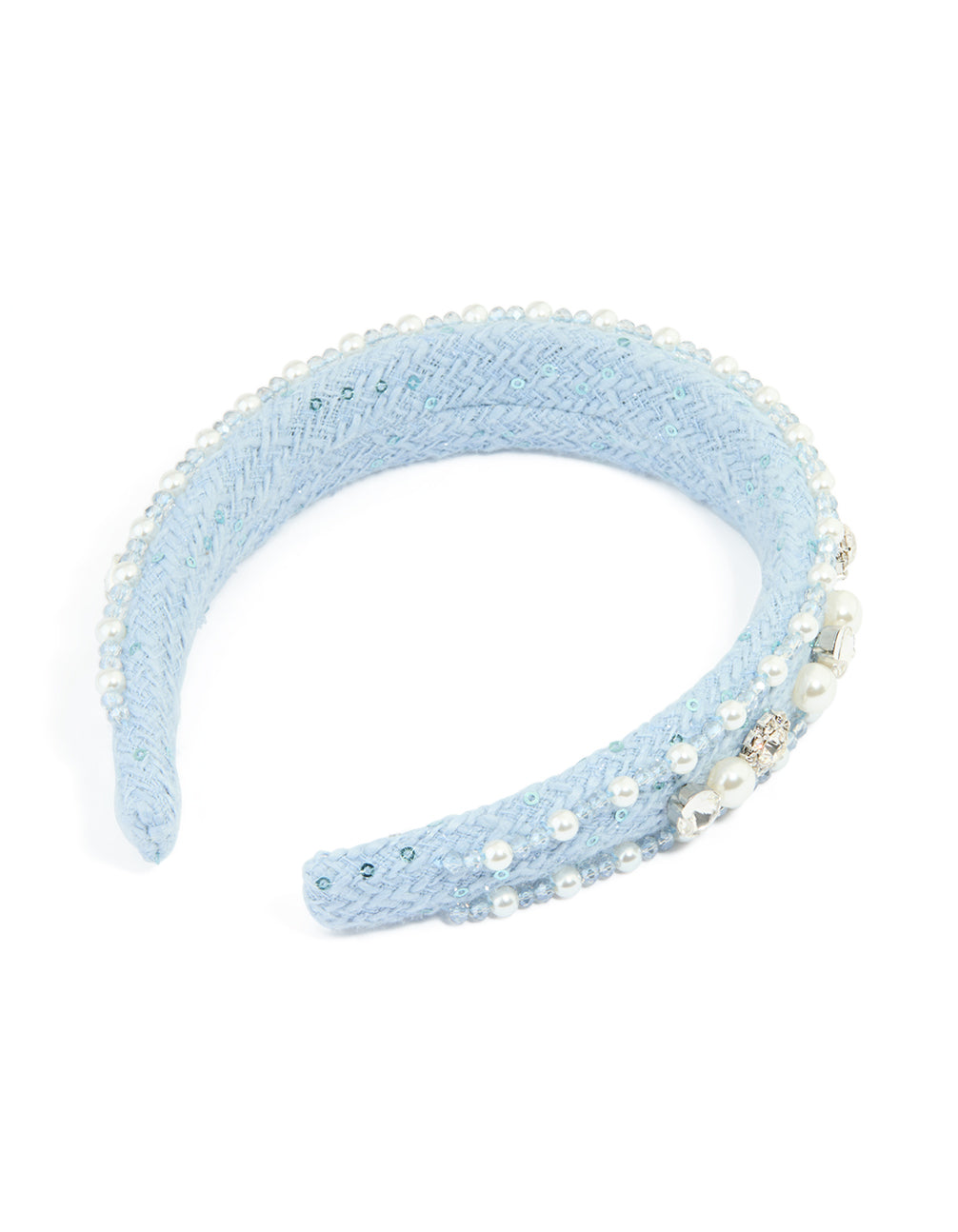 Blue Preppy Embellished Headband