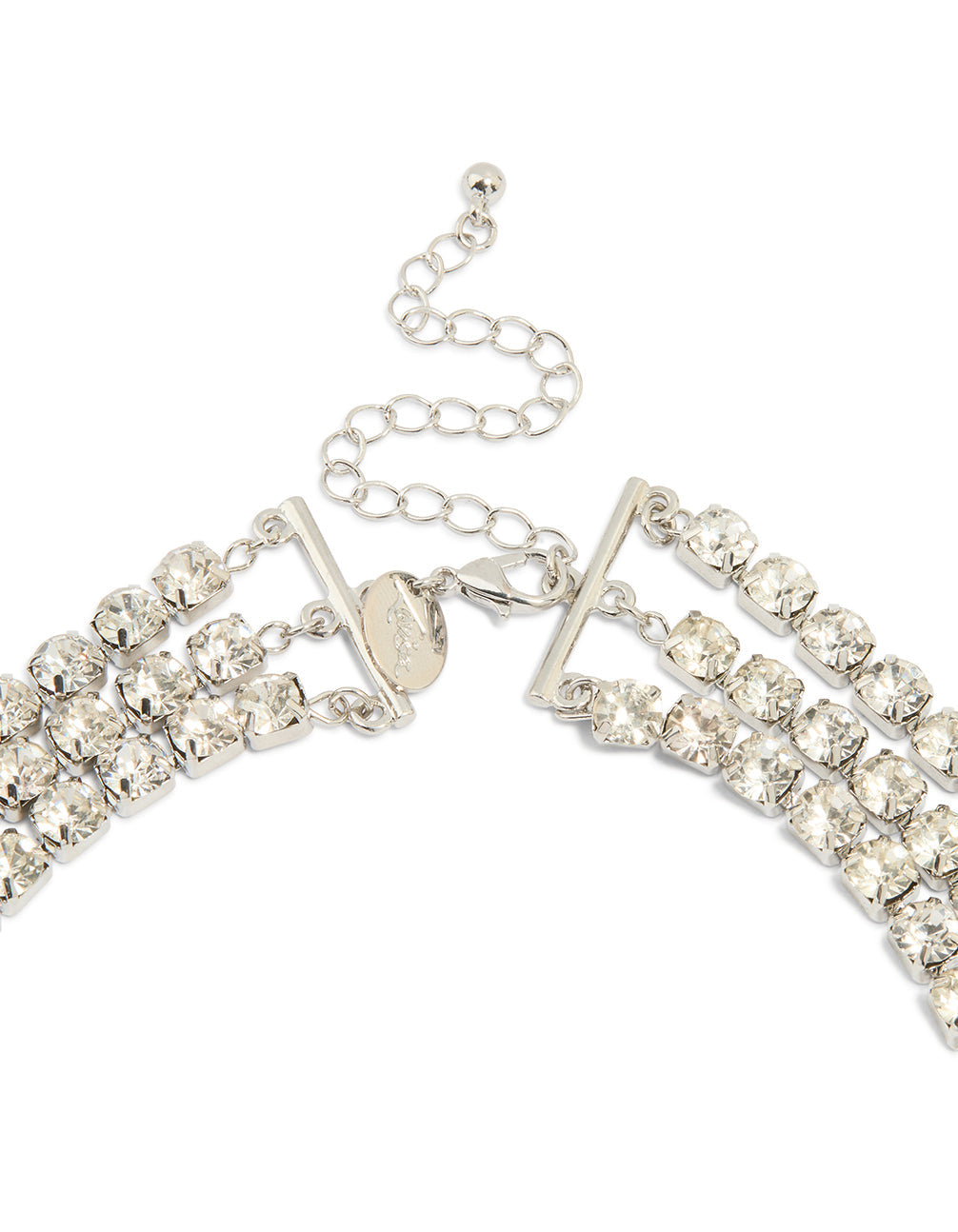 Silver Diamante Cup Chain Layered Necklace