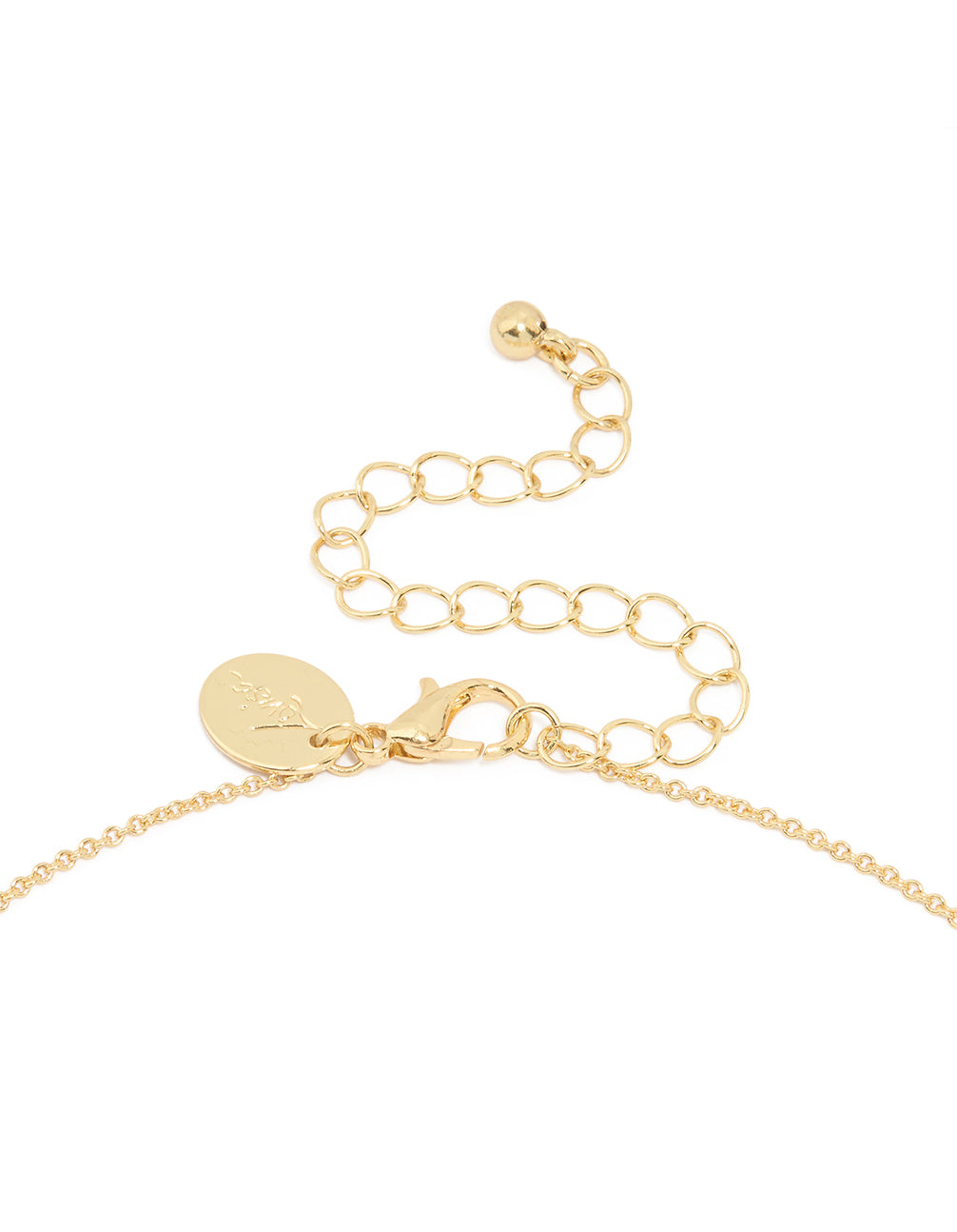 Gold Plated Oval Rondell Chip Necklace
