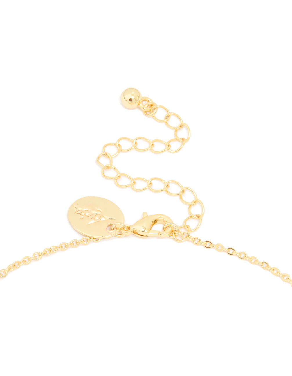 Gold Plated Cubic Zirconia Inlay Clover Necklace