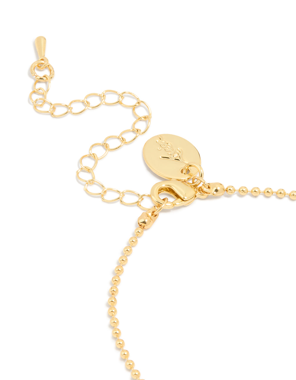 Gold Plated Cubic Zirconia Teardrop & Round Toggle Bracelet