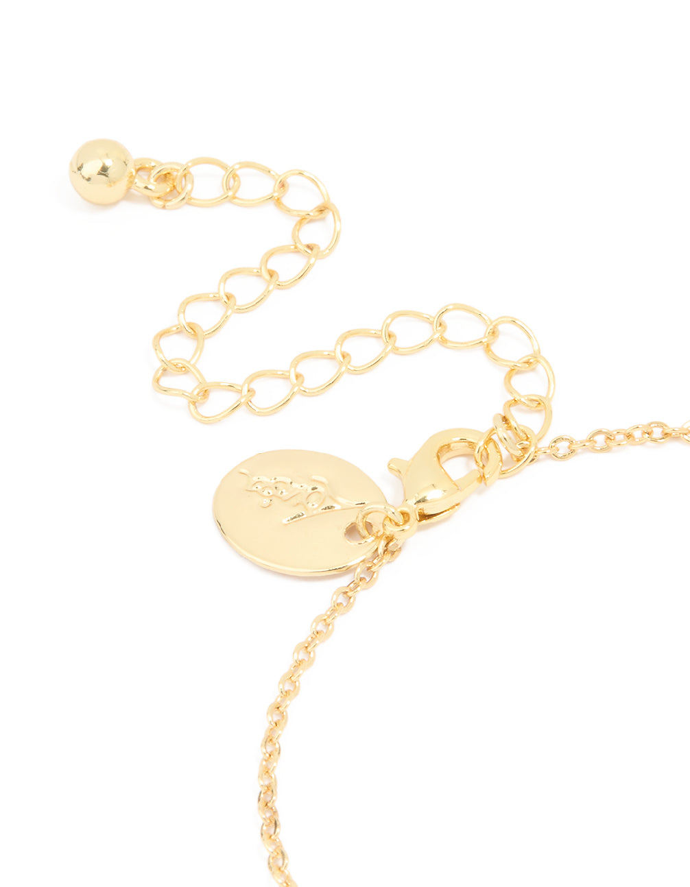 Gold Plated Pink Butterfly & Star Bracelet