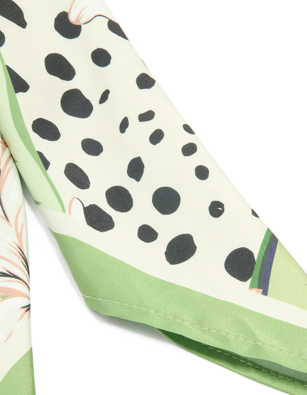 Green Jungle Floral Print Scarf