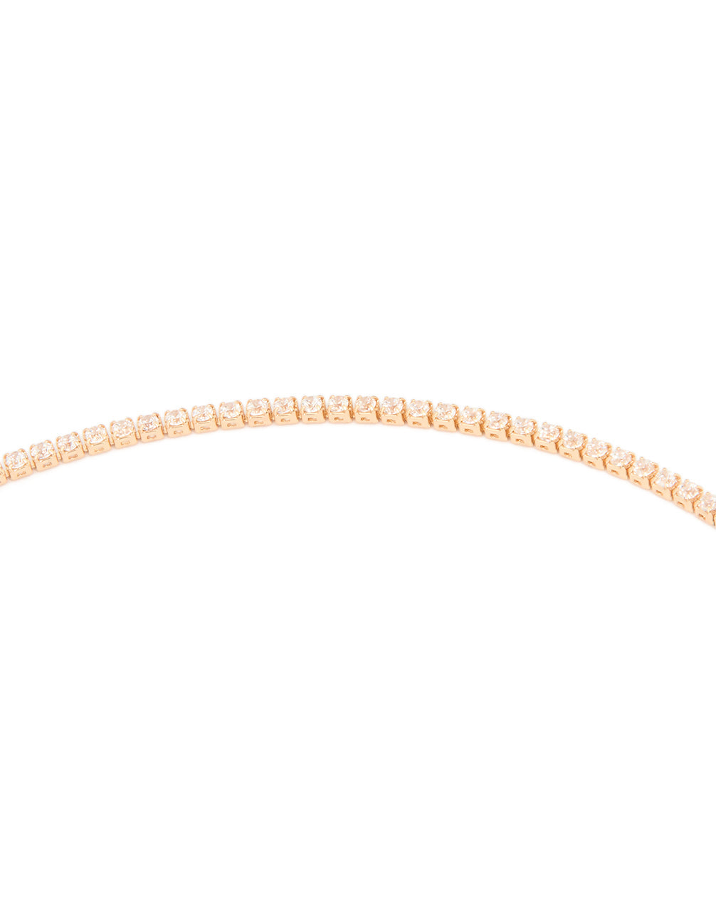 Gold Long Cubic Zirconia Lariat Necklace