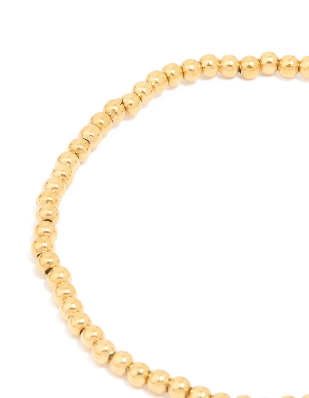 Waterproof Gold Plated Stainless Steel Cubic Zirconia Ball Stretch Bracelet