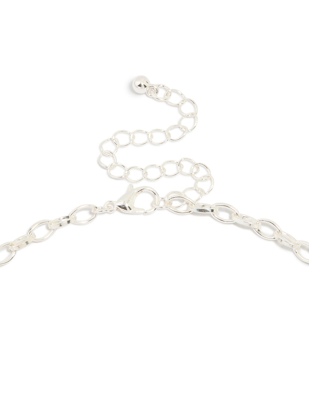Silver Plated Multi Heart & Cross Charm Necklace